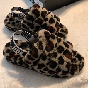 Ugg Cheetah Fuzzy Slippers